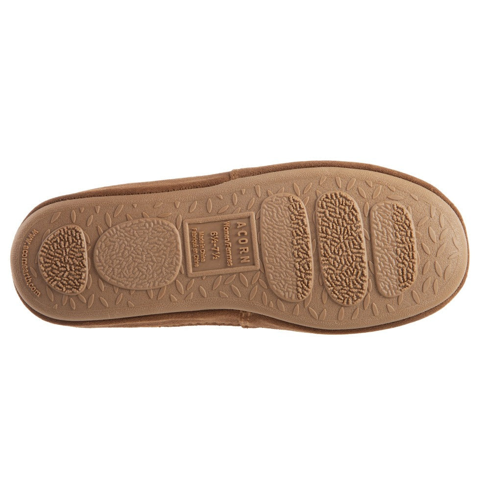 Women’s Ewe Loafer Slipper in Chestnut Bottom Sole Tread#color_chestnut