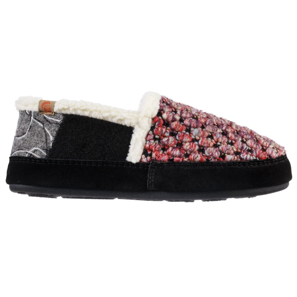 Women's Patchwork Meadow Moc in Black Profile#color_black
