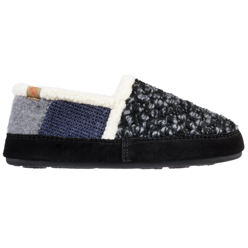 Women's Patchwork Meadow Moc in Navy Blue Profile#color_navy-blue