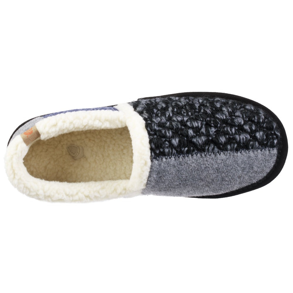 Women's Patchwork Meadow Moc in Navy Blue Inside Top View#color_navy-blue