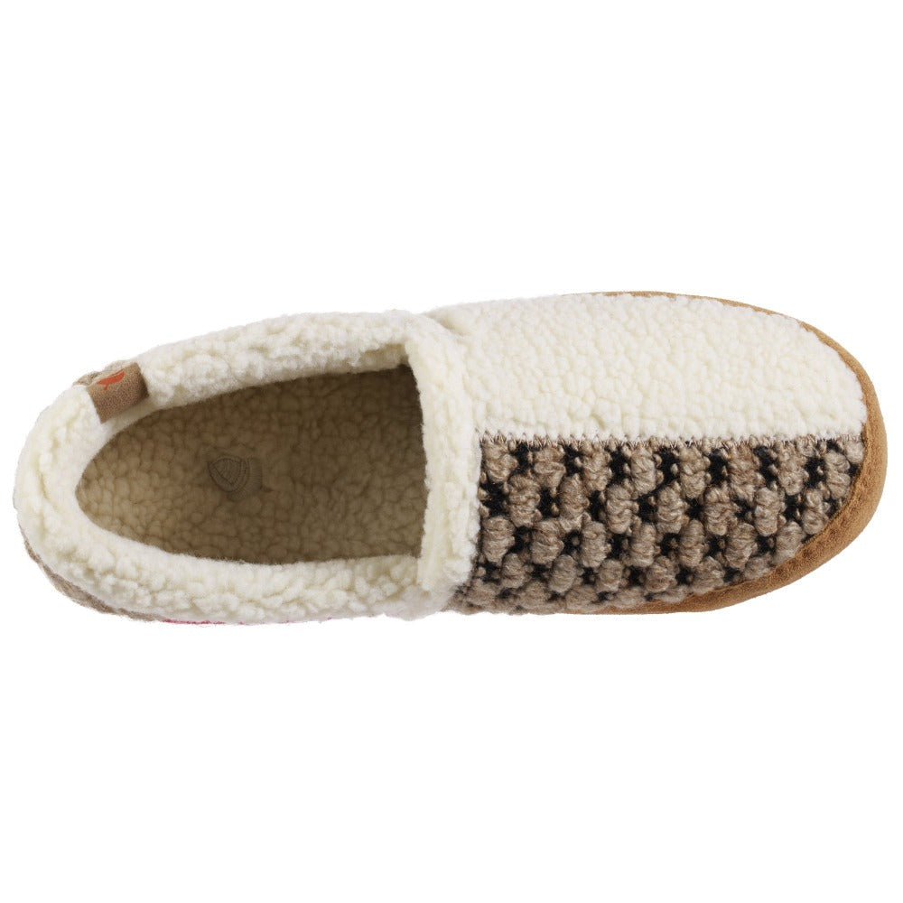 Women's Patchwork Meadow Moc in Red and Cream Inside Top View#color_red