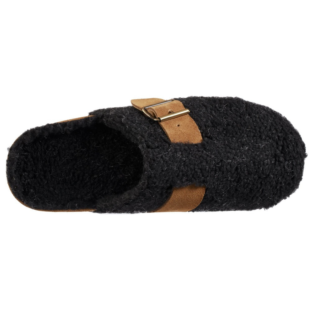 Women's Recycled Ela Clog in Black Top View#color_black