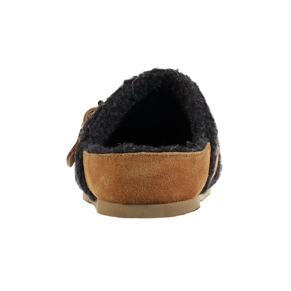 Women's Recycled Ela Clog in Black Back Heel View#color_black