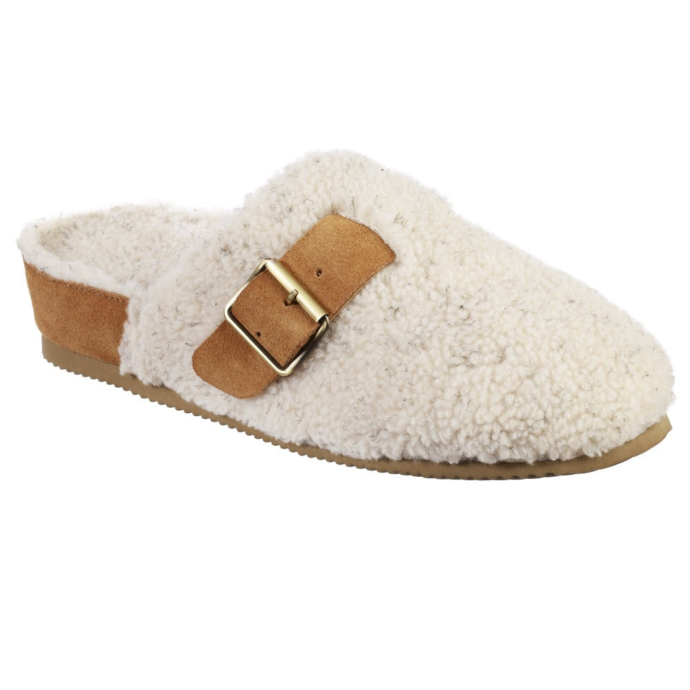 Women's Recycled Ela Clog in Natural Angle View#color_natural