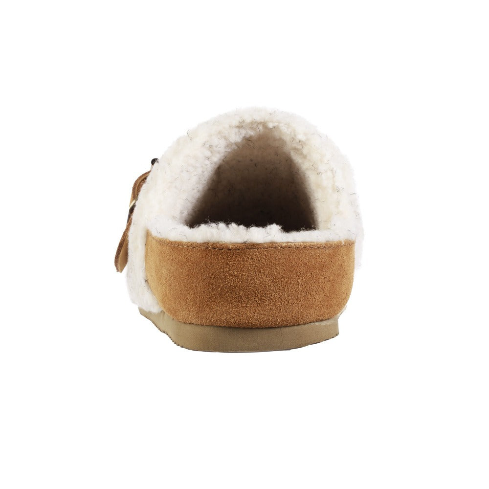 Women's Recycled Ela Clog in Natural Back Heel View#color_natural