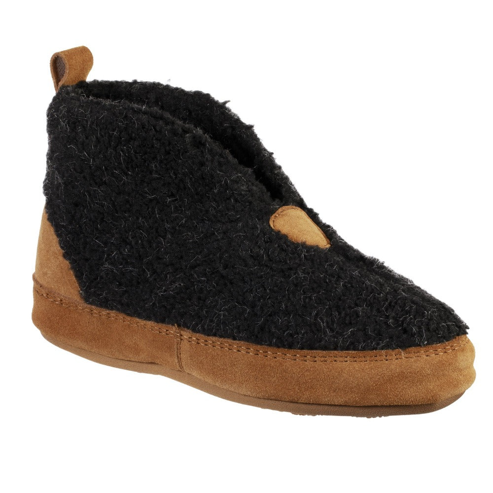 Women's Recycled Ela Booties in Black Angle View#color_black