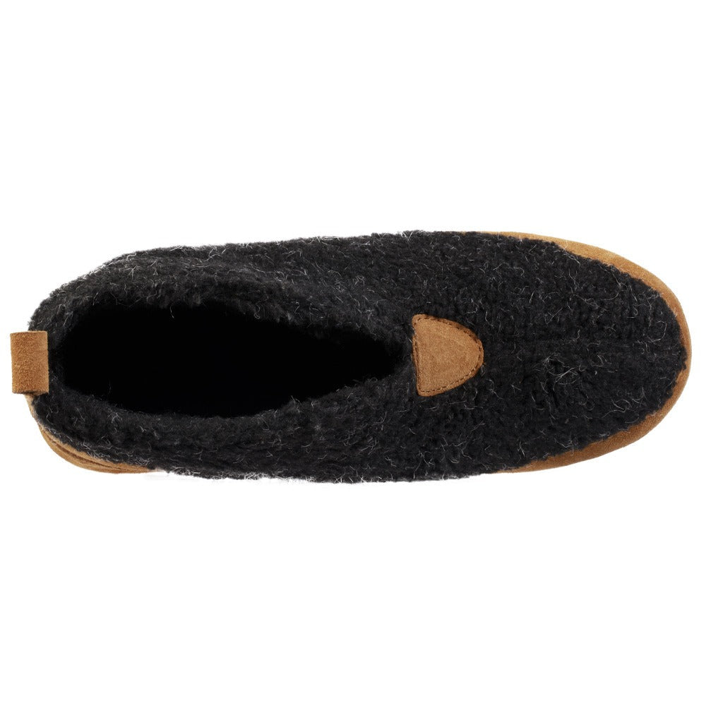 Women's Recycled Ela Booties in Black Top View#color_black