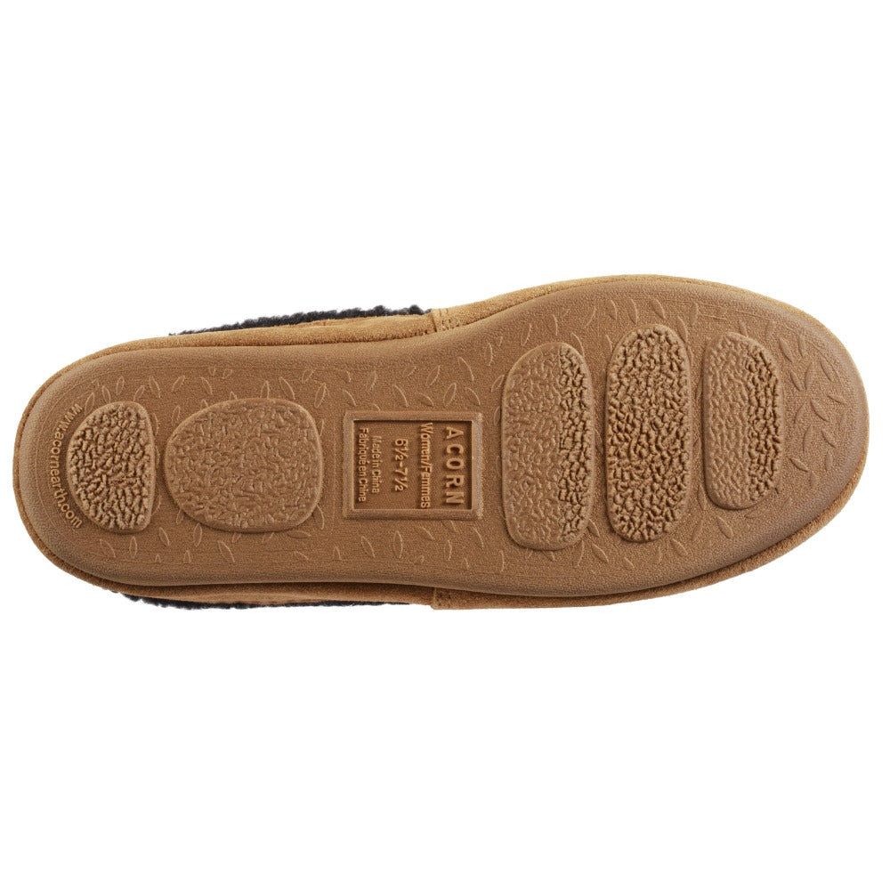 Women's Recycled Ela Moc in Black Berber Bottom Sole Tread#color_black