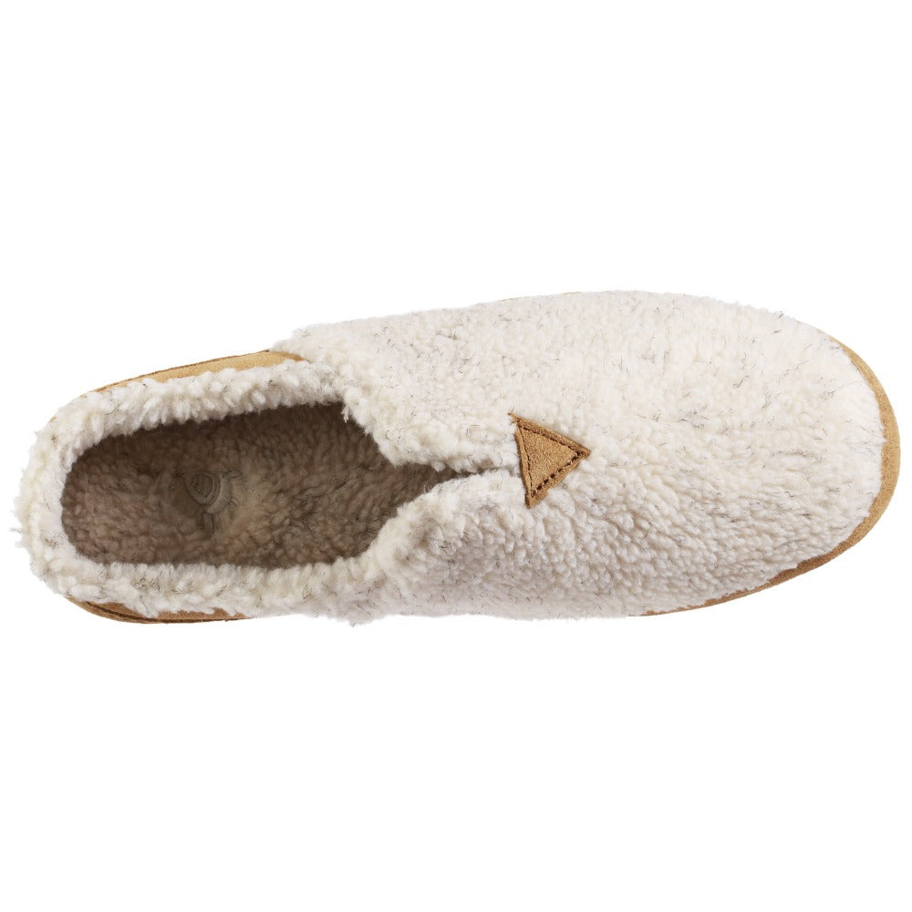 Men's Recycled Callum Hoodback Slippers in Natural Top View#color_natural