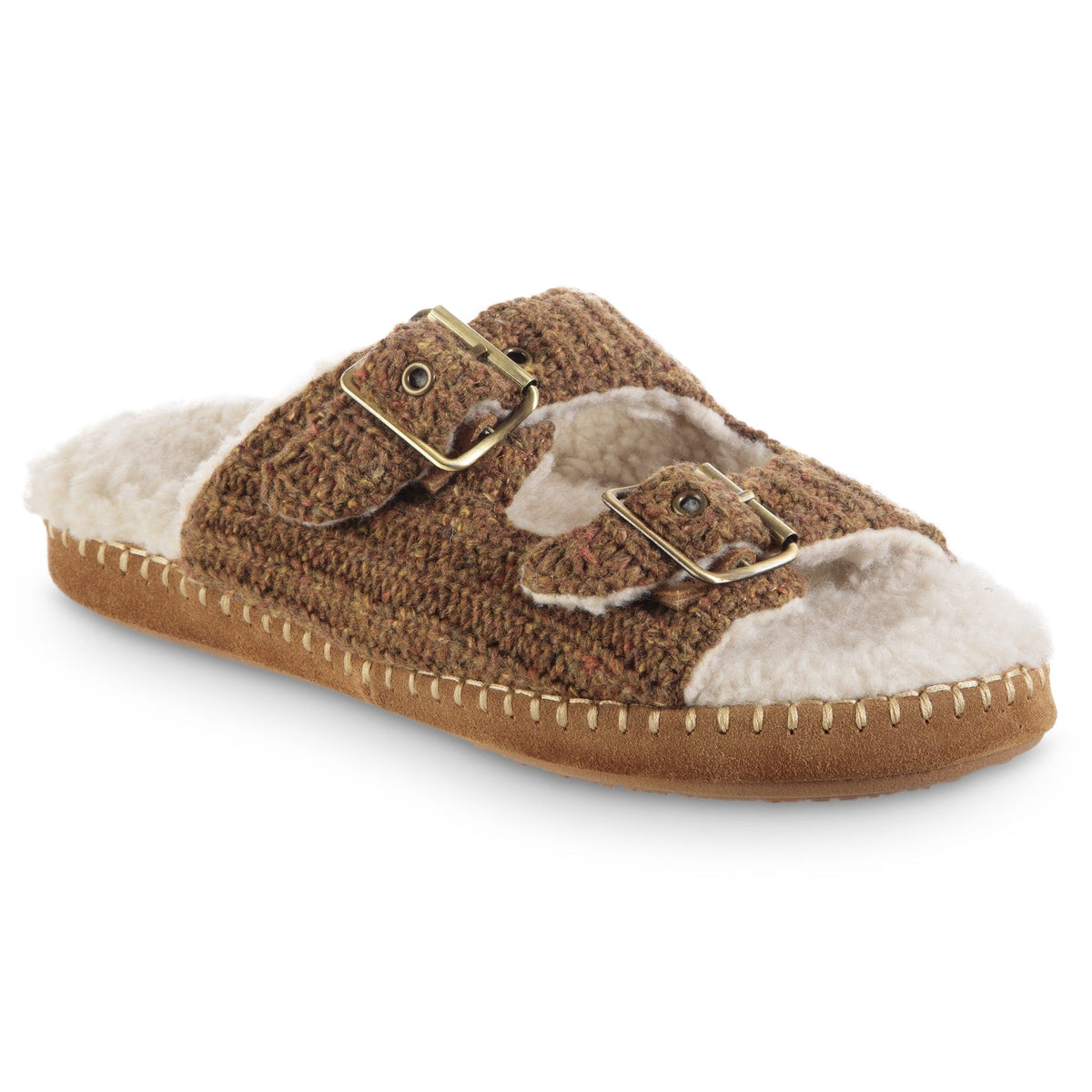 Women's Camden Double Buckle Slide - profile view#color_buckskin