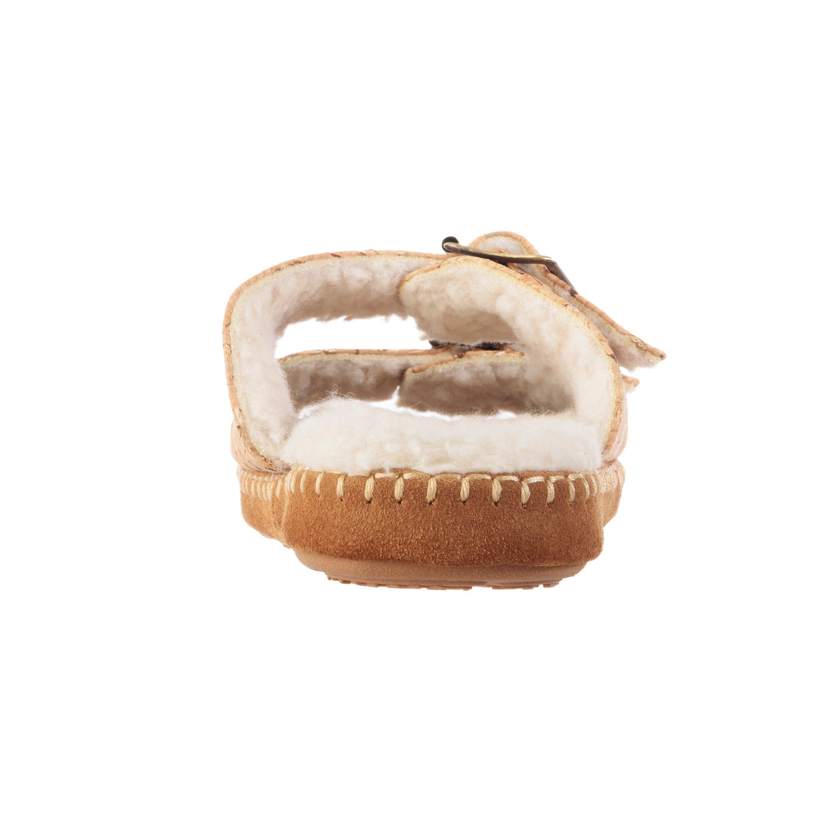 Women's Camden Double Buckle Slide - back view#color_cork