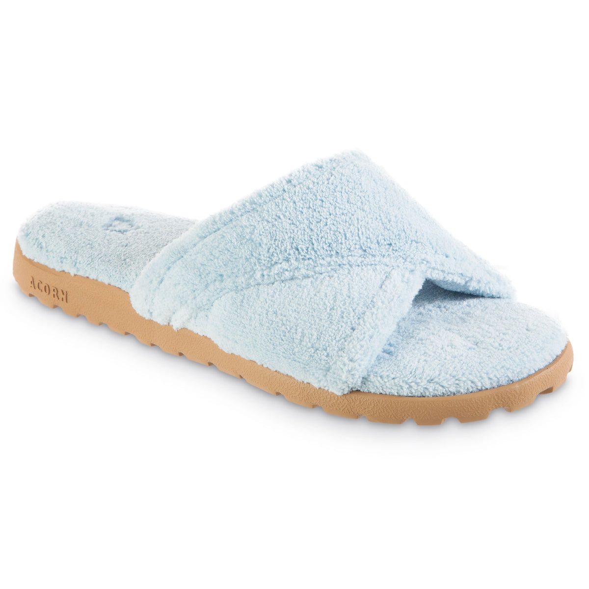 Women's Sunday Spa Cross-Wrap Slide Blue Slippers
#color_powder-blue