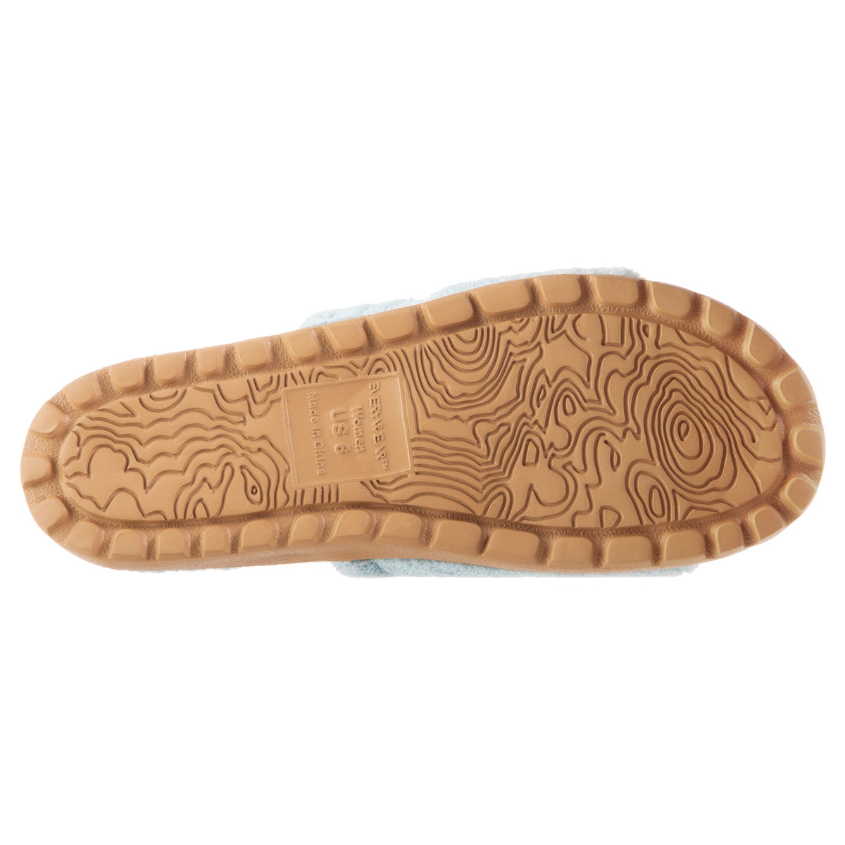 Women's Acorn Sunday Spa Cross-Wrap Slide slipper with cushioned insole and open-toe design, perfect for relaxing at home.
#color_powder-blue