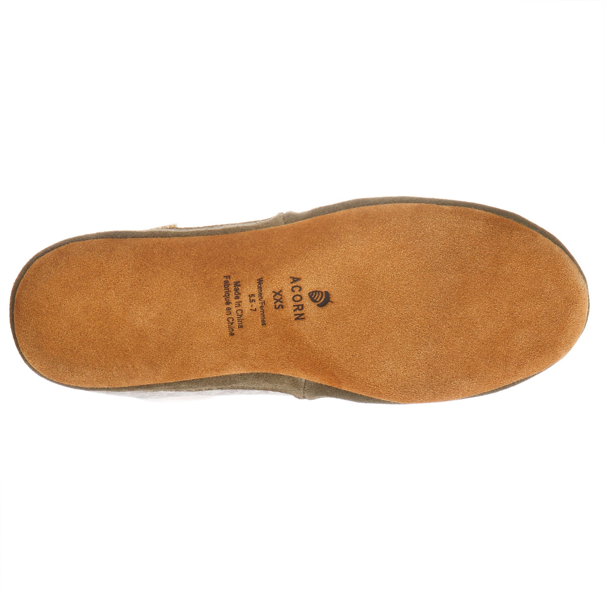 Acorn Women's Polar Pair - bottom sole view#color_ash