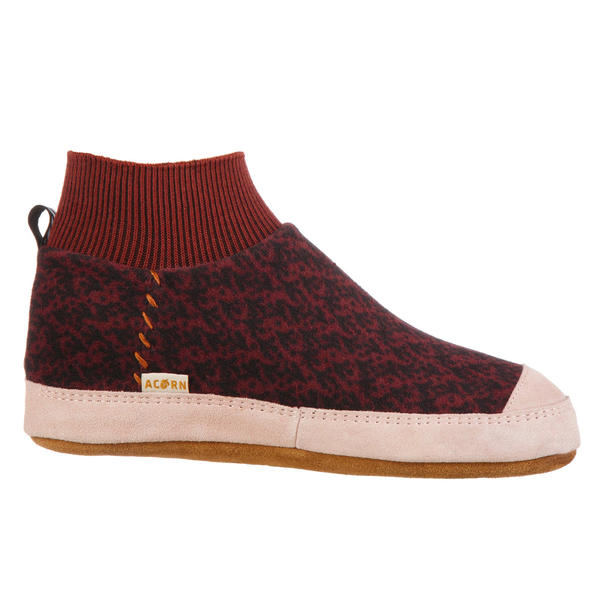 Women's Polar Pair Short Garnet Slipper Sock#color_garnet