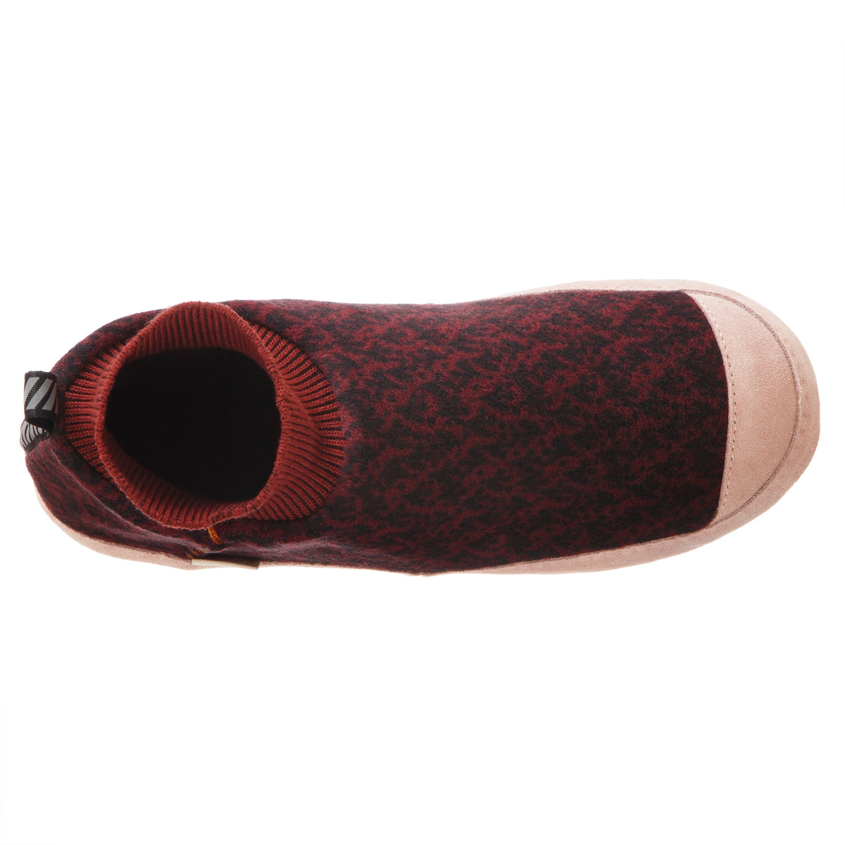 Women's Polar Pair Short Garnet Slipper Sock#color_garnet