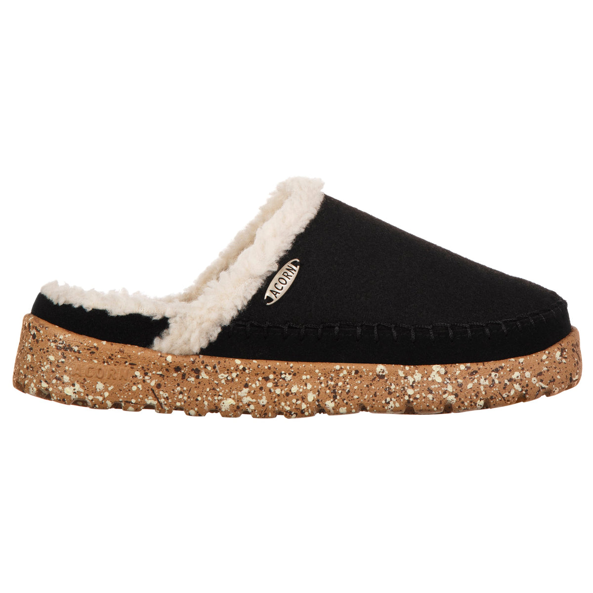 Women’s Acorn Recycled Rockland Clog - black profile view#color_black