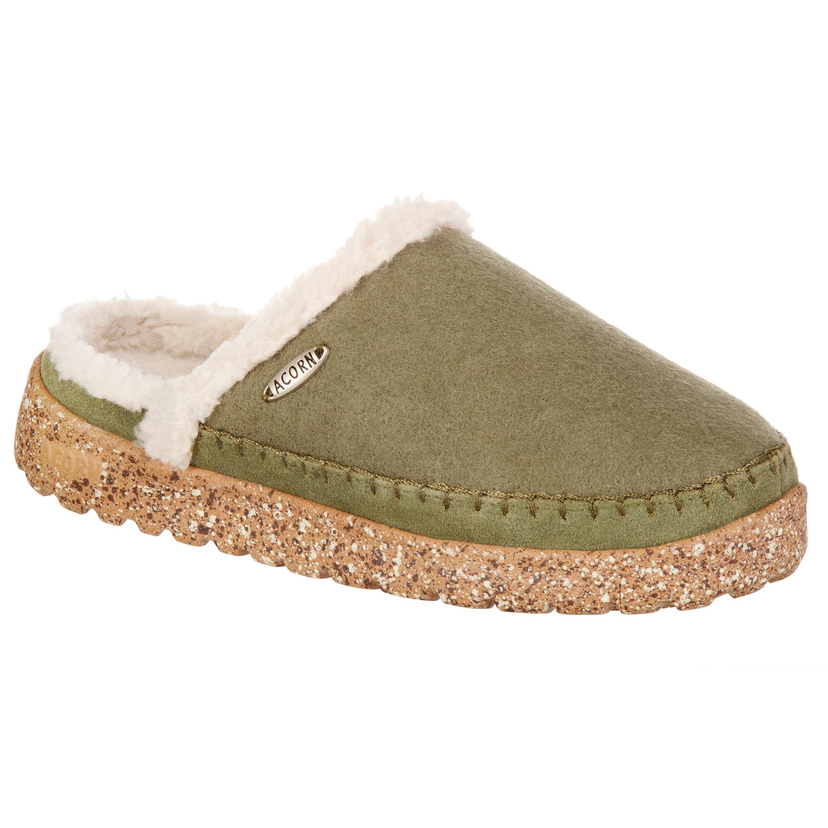 Women’s Acorn Recycled Rockland Clog - olive side view#color_olive