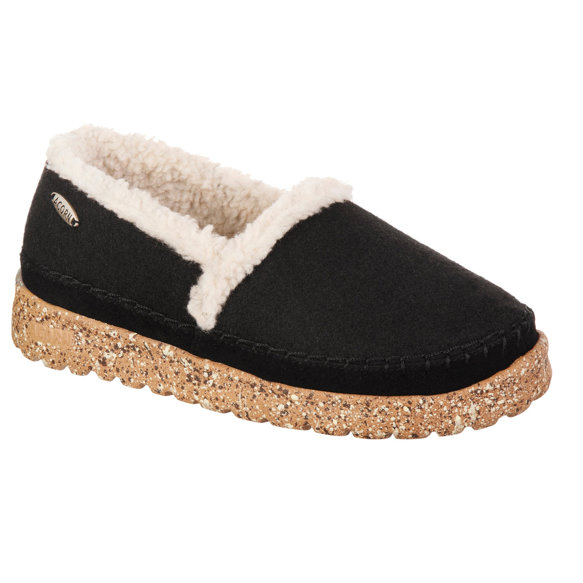 Women's Rockland Black Moccasin Slipper

#color_black