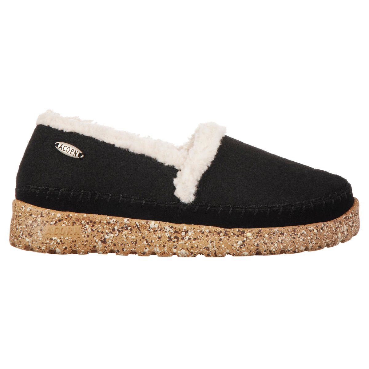 Women's Rockland Black Moccasin Slipper

#color_black