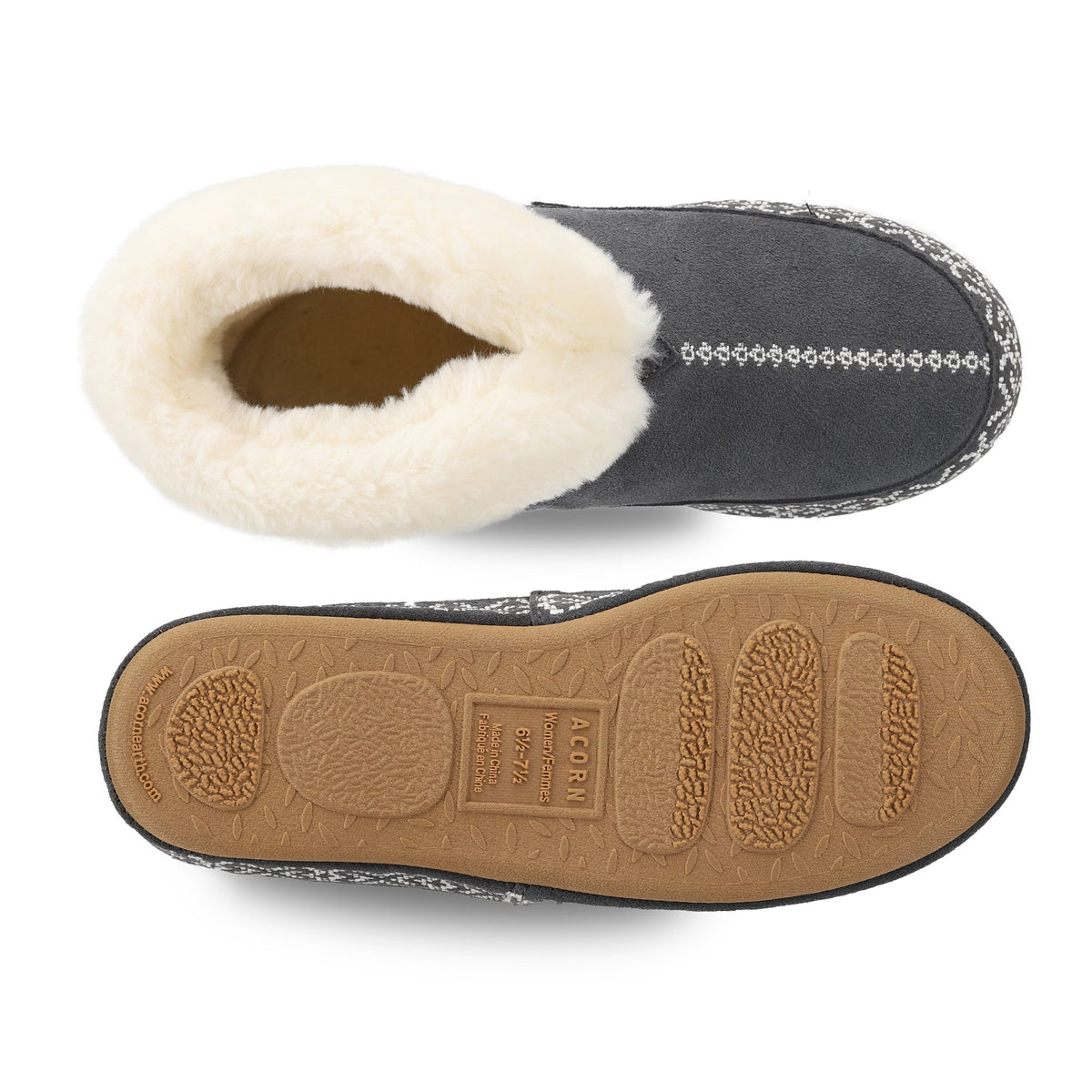 25200 Women's Greta Embroidered Bootie Slipper #color_mineral
