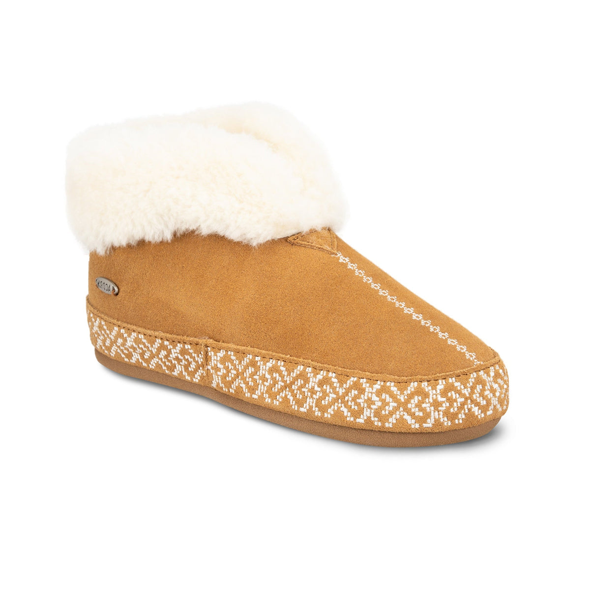25200 Women's Greta Embroidered Bootie Slipper #color_buckskin