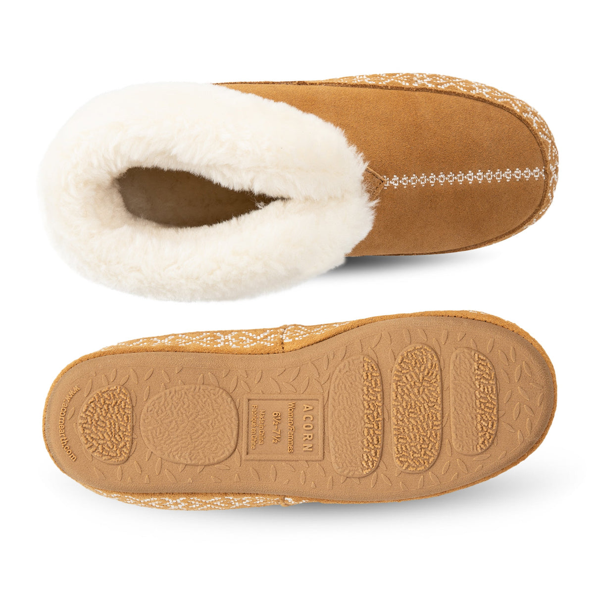 25200 Women's Greta Embroidered Bootie Slipper #color_buckskin