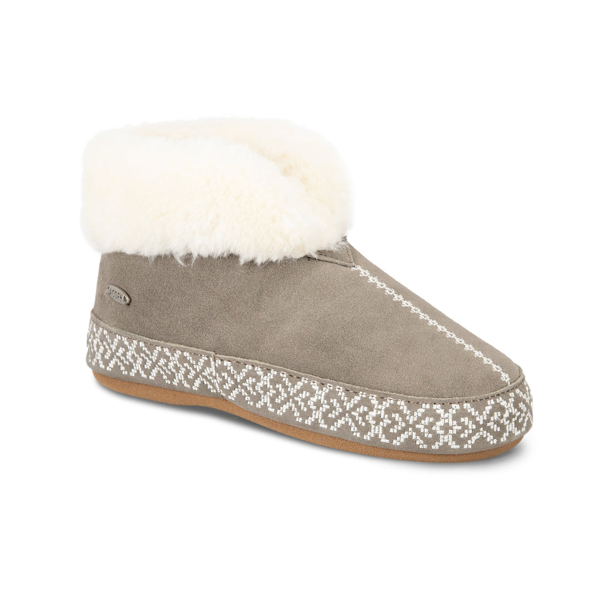25200 Women's Greta Embroidered Bootie Slipper #color_timber