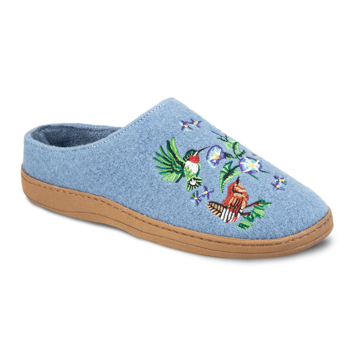 25207 Women's Embroidered Boiled Wool Clog #color_denim