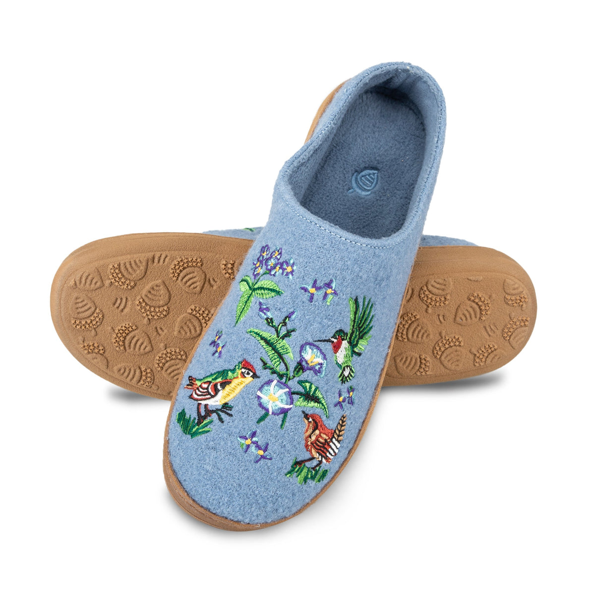 25207 Women's Embroidered Boiled Wool Clog #color_denim