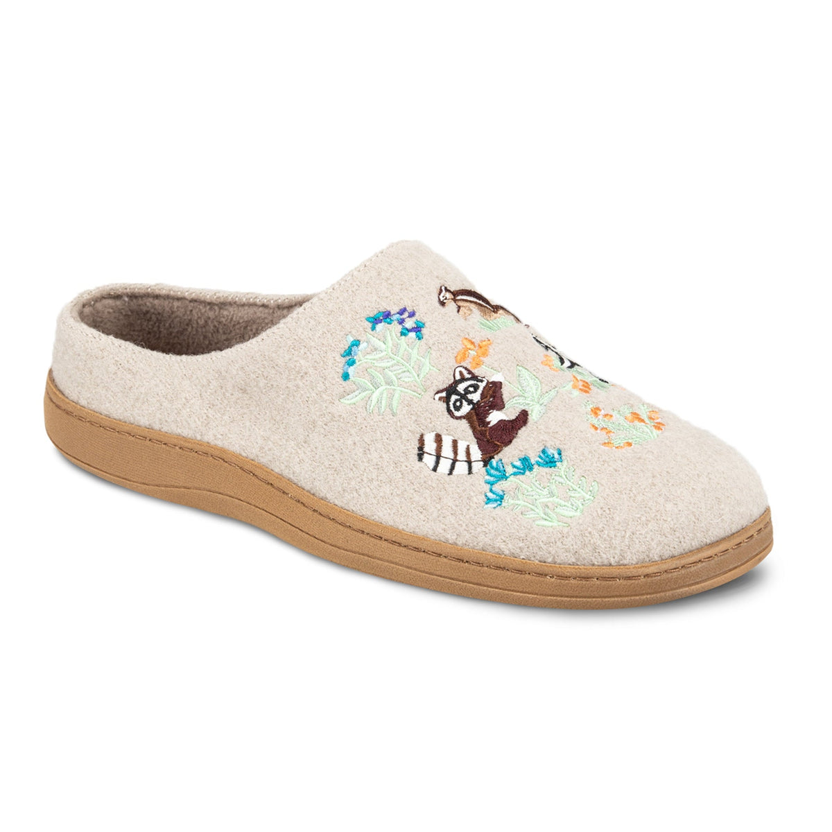25207 Women's Embroidered Boiled Wool Clog #color_oatmeal-heather