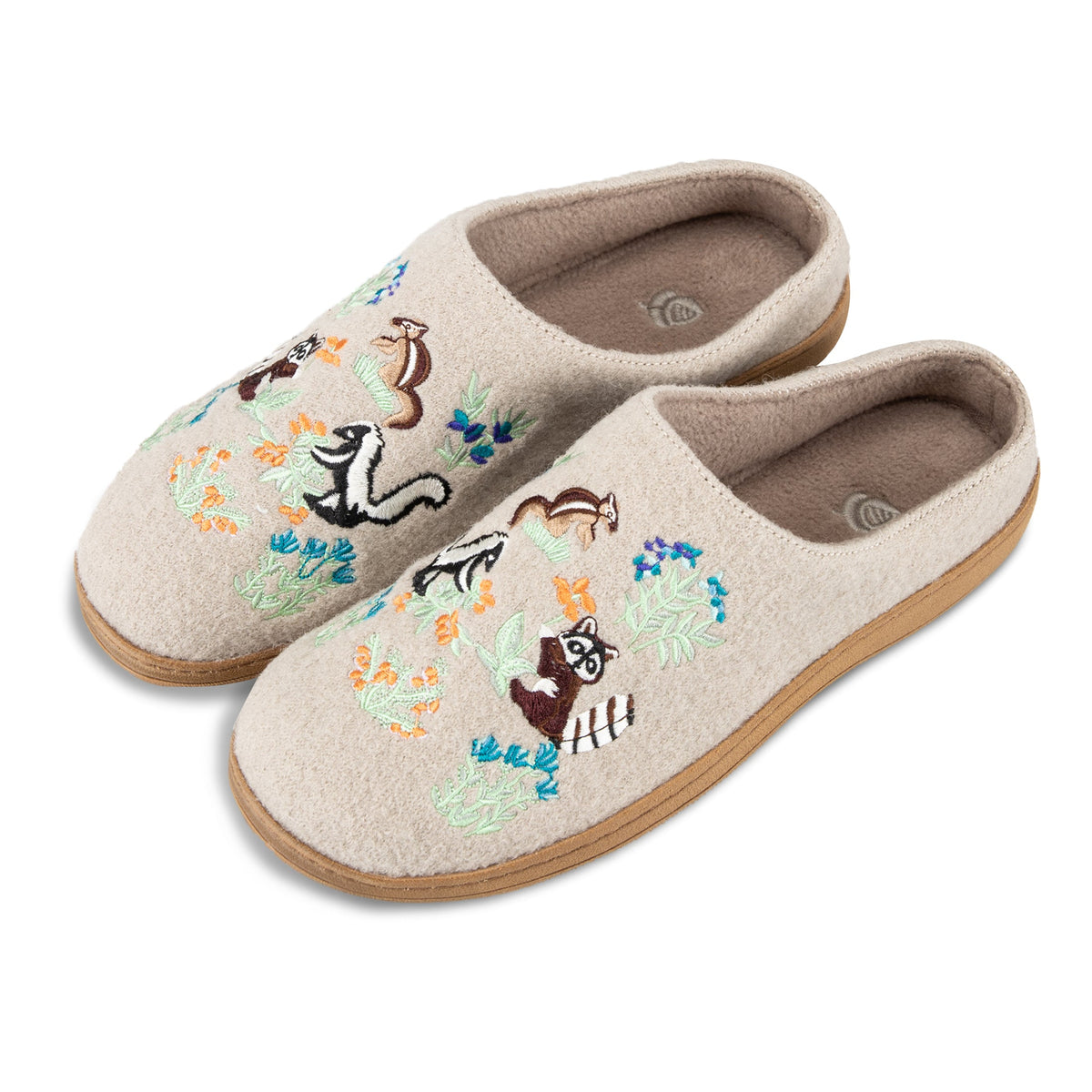 25207 Women's Embroidered Boiled Wool Clog #color_oatmeal-heather