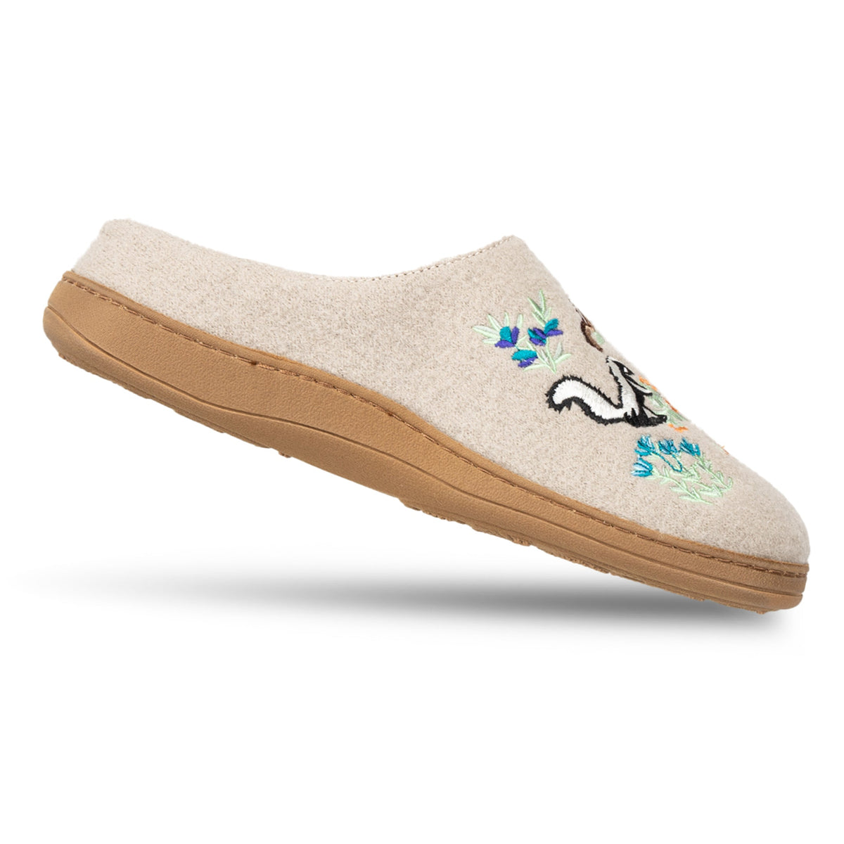 25207 Women's Embroidered Boiled Wool Clog #color_oatmeal-heather