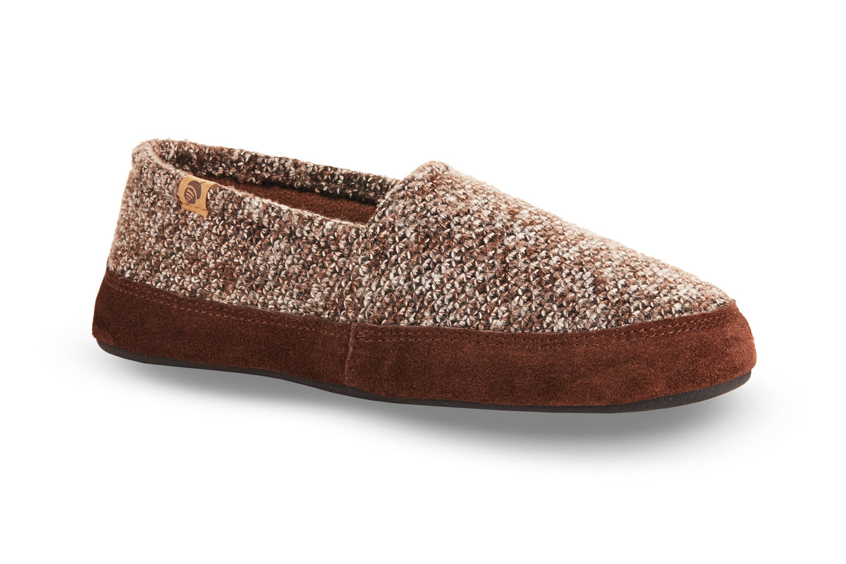 Men's Classic Moccasin Brown Tweed Slipper

#color_brown-tweed
