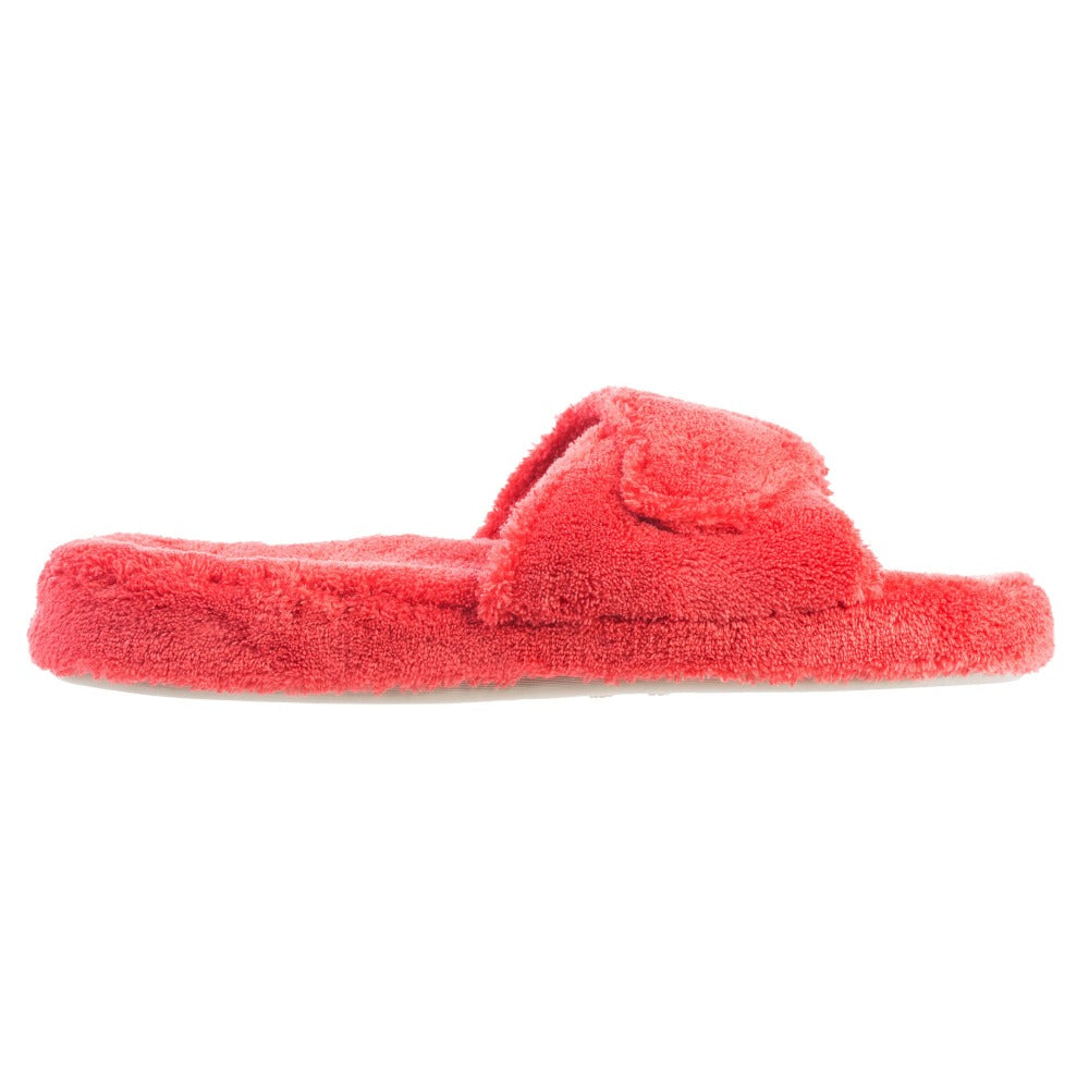 Women's Spa Slide Slippers in Lobster Red Profile#color_lobster-red