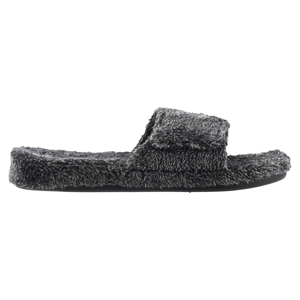 Men's Spa Slide Slippers in Black Profile#color_black