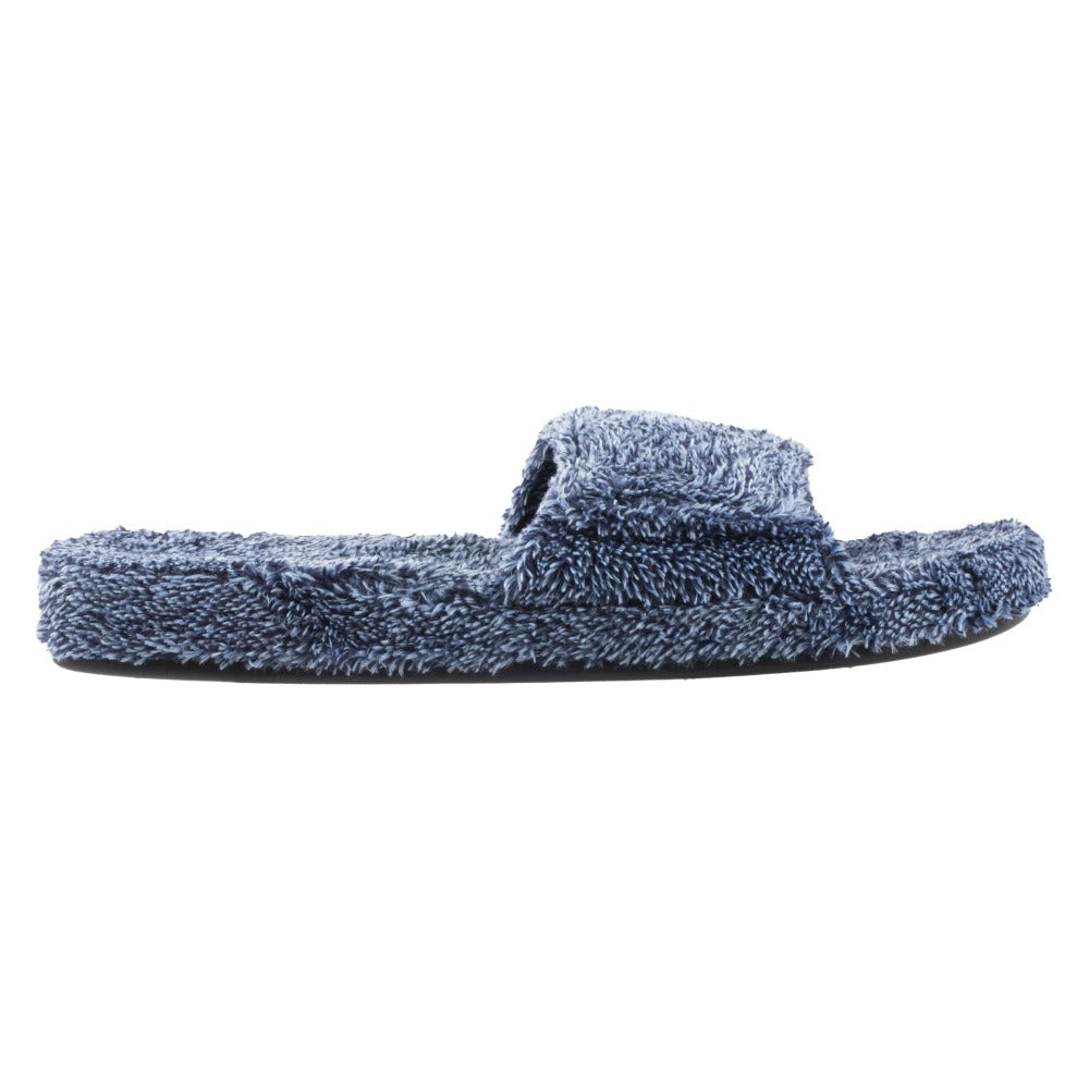 Men's Spa Slide Slippers in Navy Heather Profile#color_navy-heather