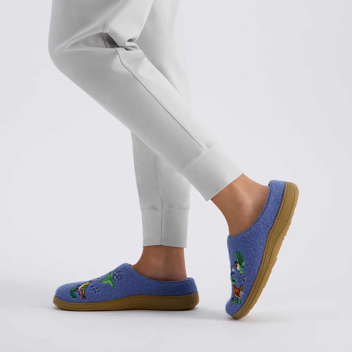 25207 Women's Embroidered Boiled Wool Clog #color_denim