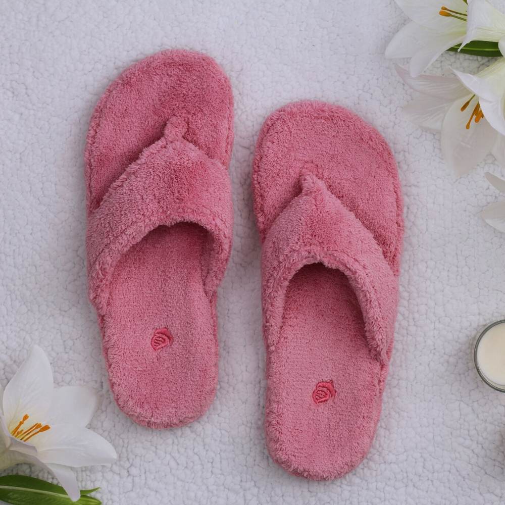 Women's Spa Pink Embroidered Colored Flip Flop Slippers

#color_pink-embroidered