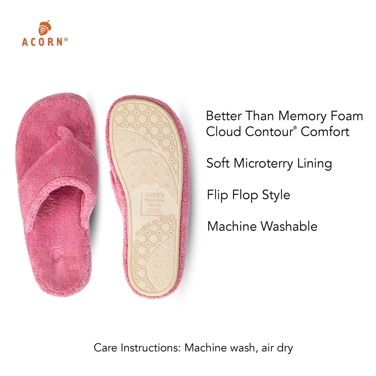Women's Spa Azalea Colored Flip Flop Slippers

#color_azalea