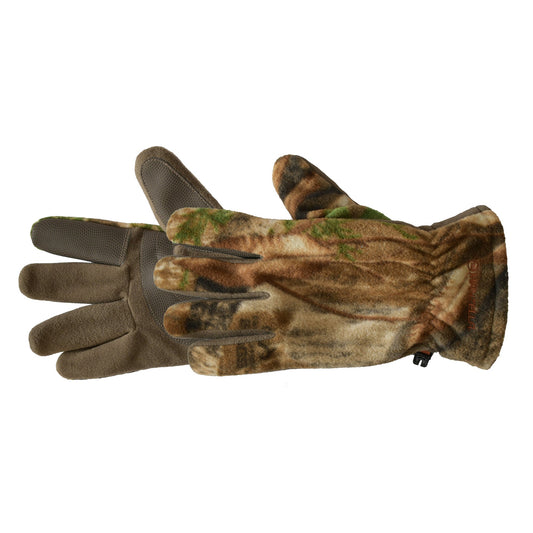 Manzella men's insulated fleece hunting glove with Thinsulate™ insulation, showing the glove's warm, textured exterior and secure fit.
#color_realtree-edge