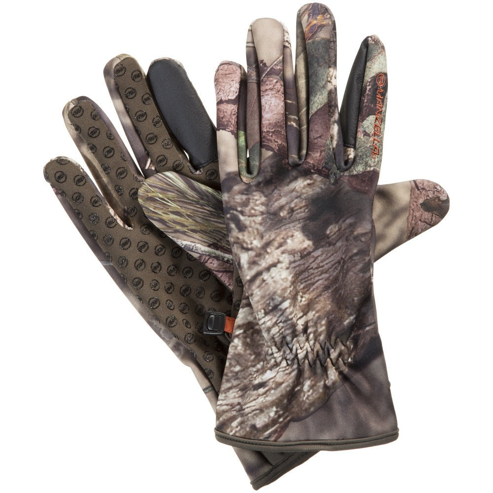 Men's Whitetail Bow Touchtip Gloves in Mossy Oak Pair Side Profile
#color_mossy-oak