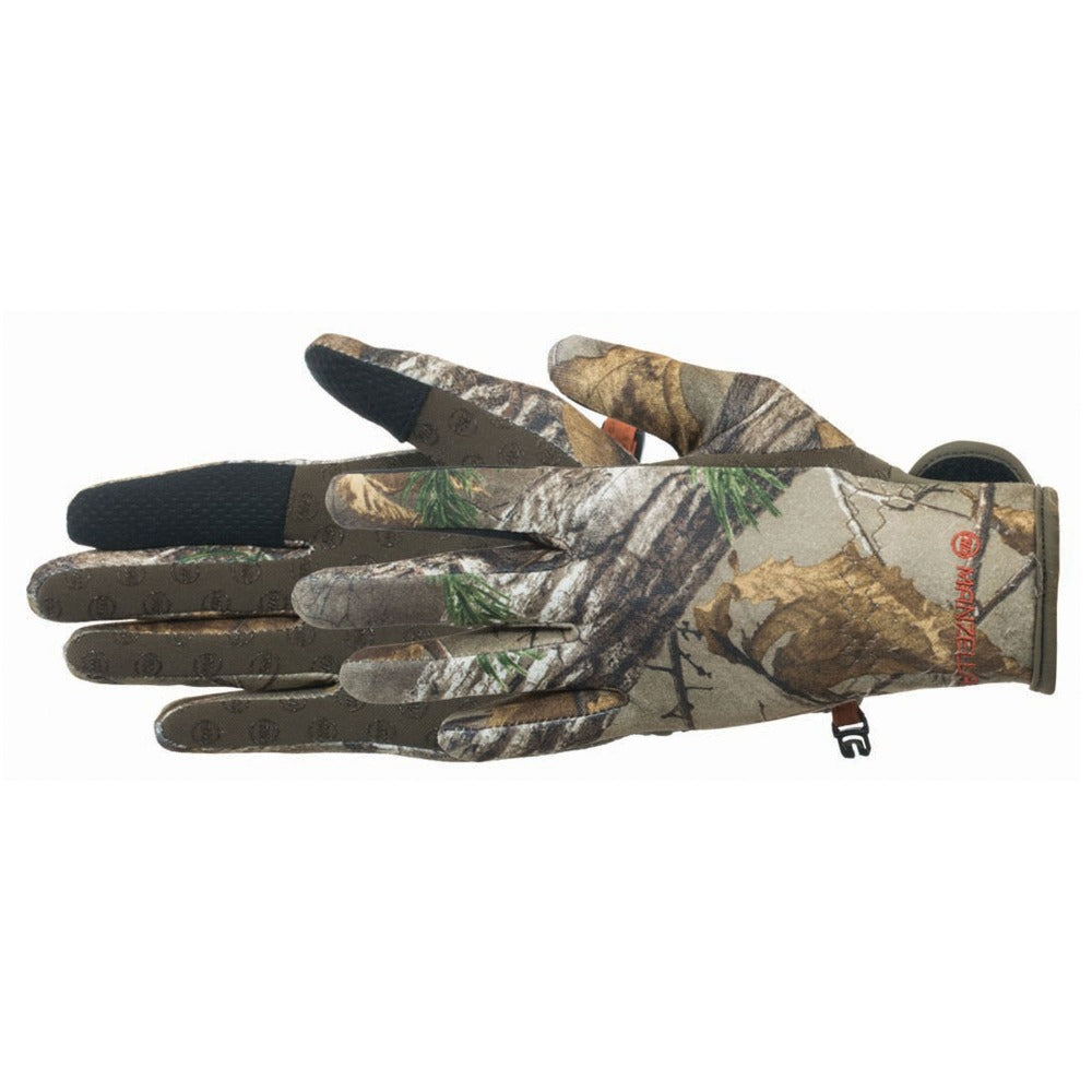 Men's Bow Ranger Touchtip Gloves in Realtree Xtra Pair Side Profile
#color_realtree-xtra