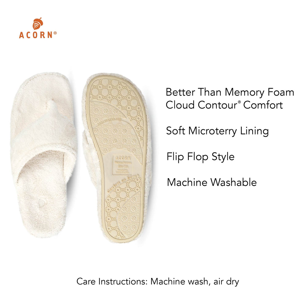 Women's Spa Natural Colored Flip Flop Slippers

#color_natural