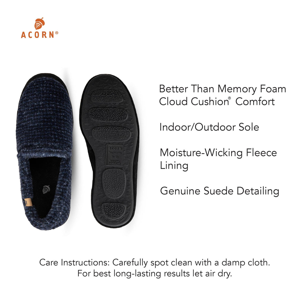 Men's Classic Moccasin Brown Tweed Slipper

#color_brown-tweed