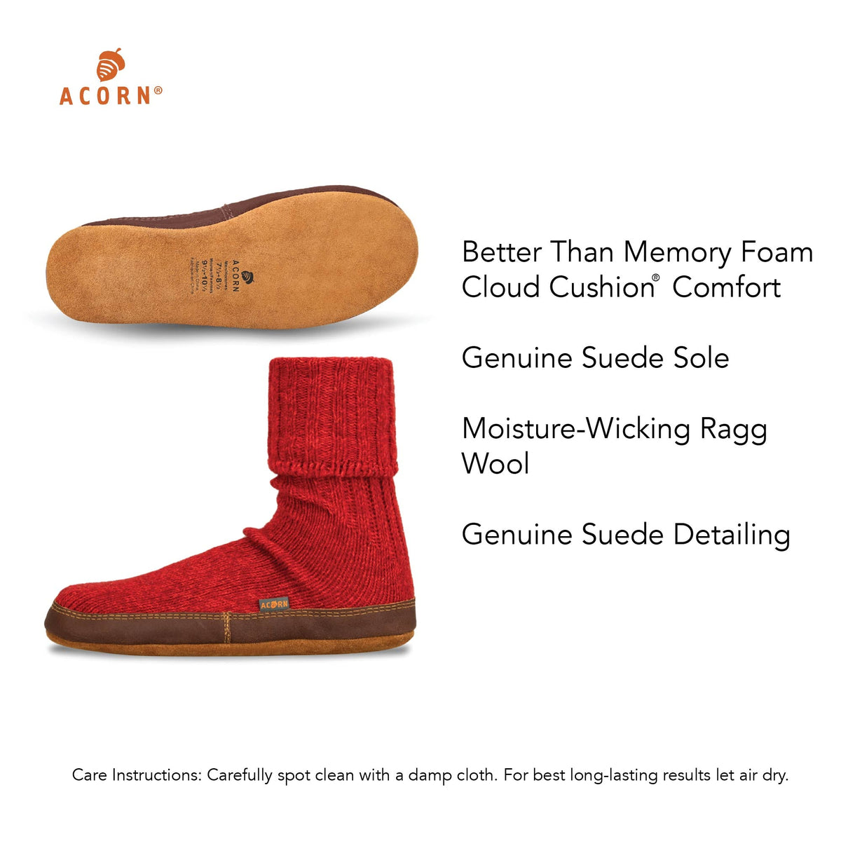 Crimson Ragg Wool Original Slipper Sock

#color_crimson-ragg-wool
