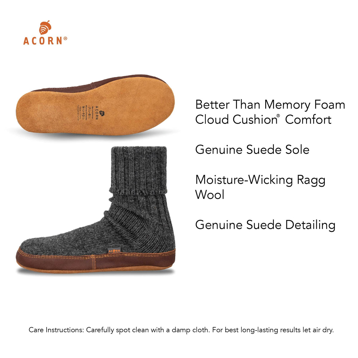 Charcoal Ragg Wool Original Slipper Sock

#color_charcoal-ragg-wool