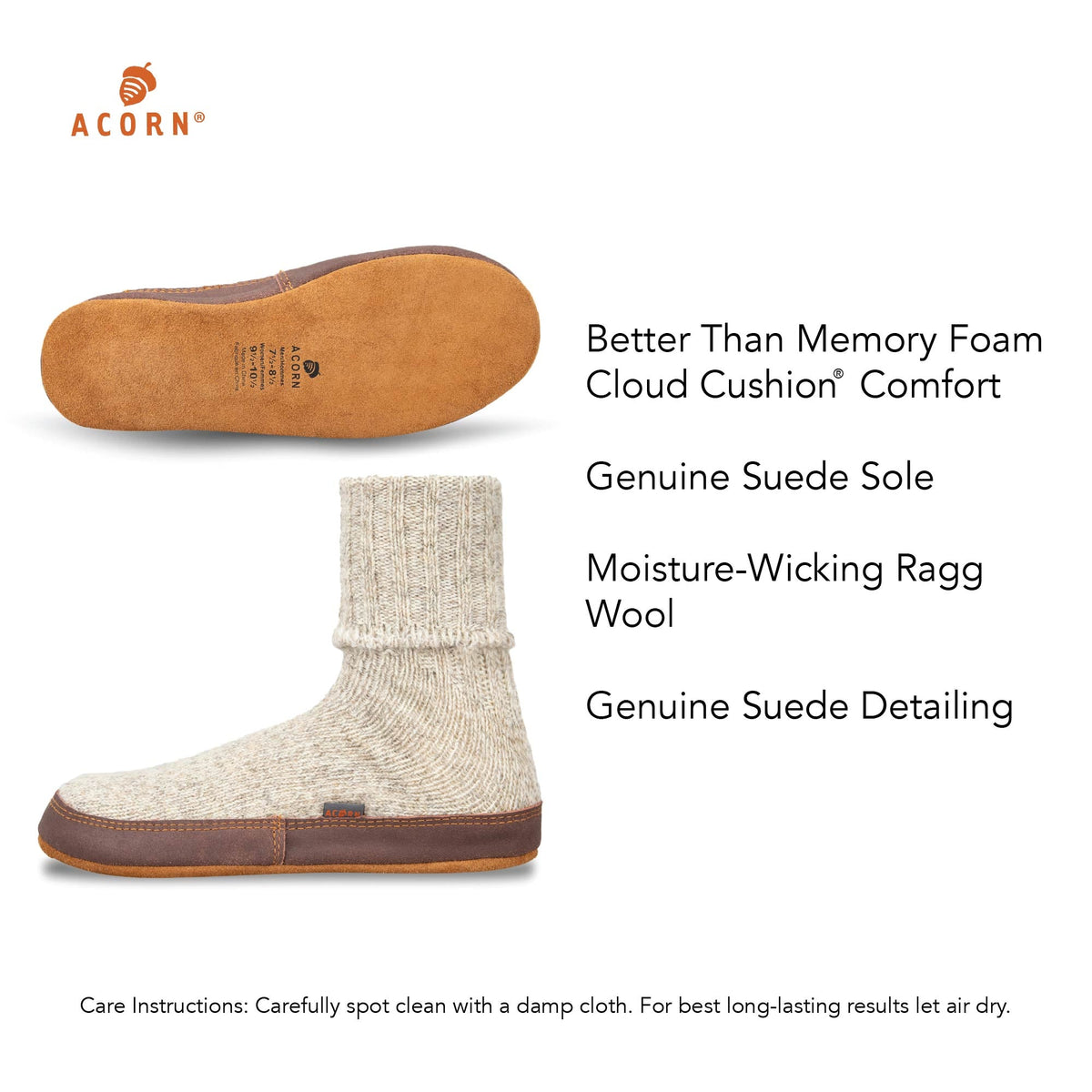 Gray Ragg Wool Original Slipper Sock

#color_gray-ragg-wool