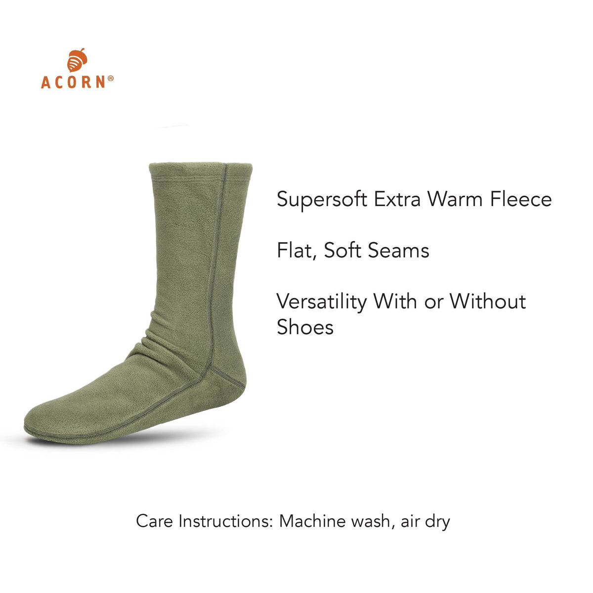 Versafit® Fleece Olive Sock
#color_olive