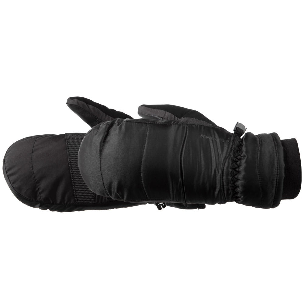 Women's Marlow TouchTip Ski Mitten in Black Pair Side Profile
#color_black